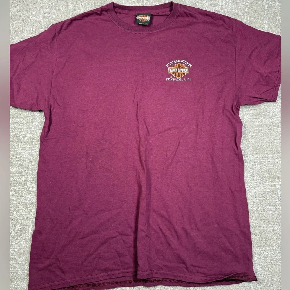 Harley Davidson Pensacola Florida Bike On The Beach Graphic T-Shirt Size Large
